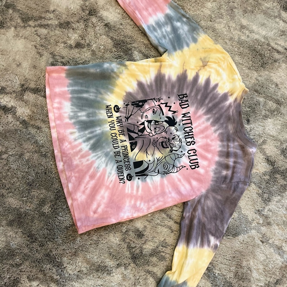 Kids Tie-Dye 'Bad Witches Club' Long Sleeve Shirt